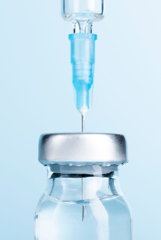 peptide therapy bottle and needle